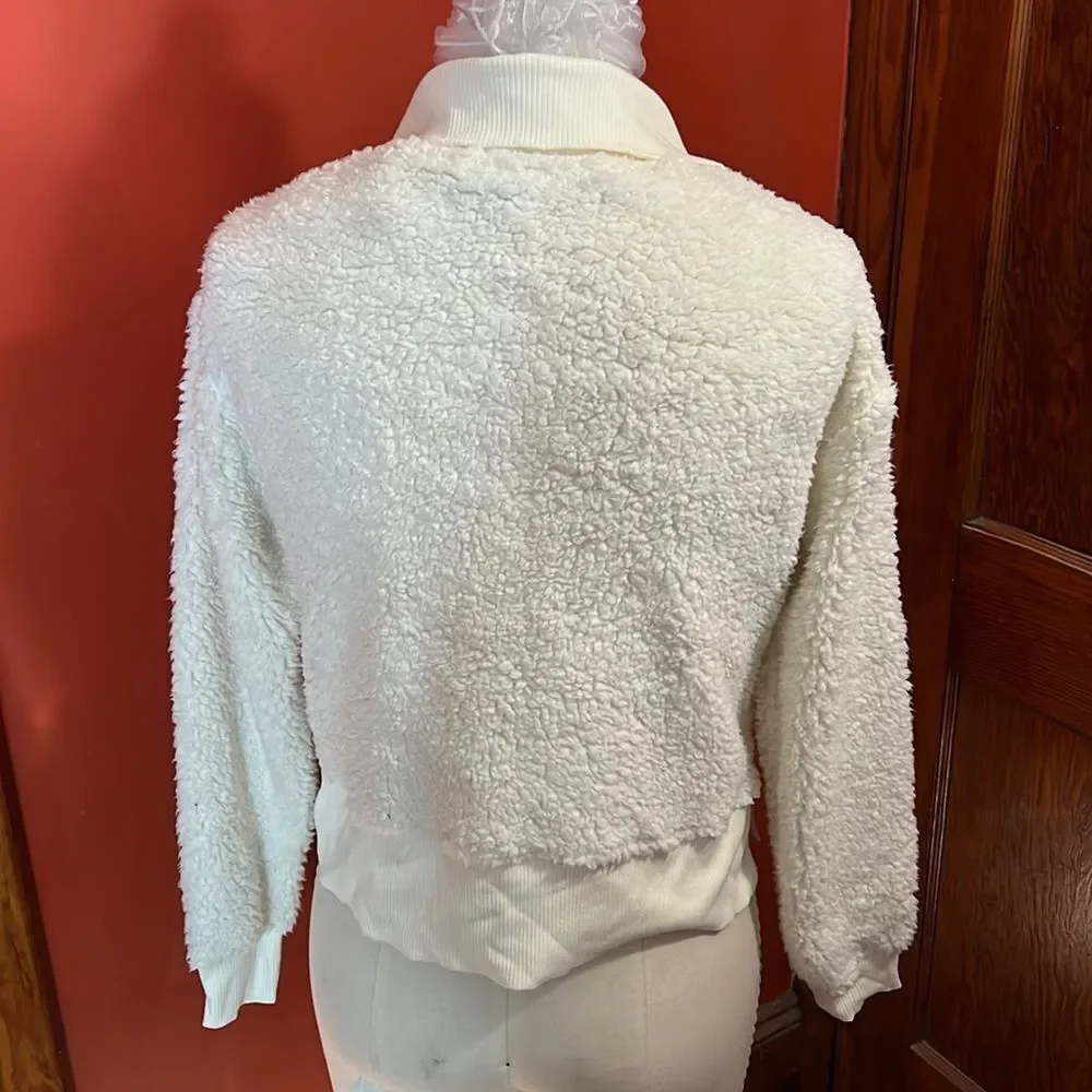 Derek Heart Sherpa Pullover Half Zip Sweater Sz S